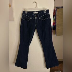 Levi's Dark Indigo 524 Too Super low Flare Jeans
